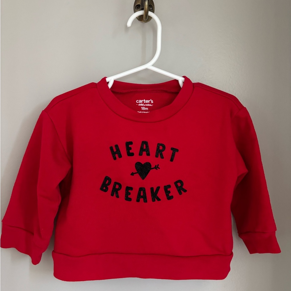 Carter's Valentines Day Heart Breaker Sweatshirt 18m